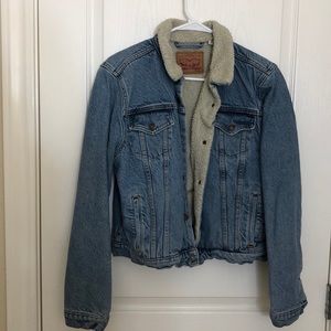 Levi fur denim jacket
